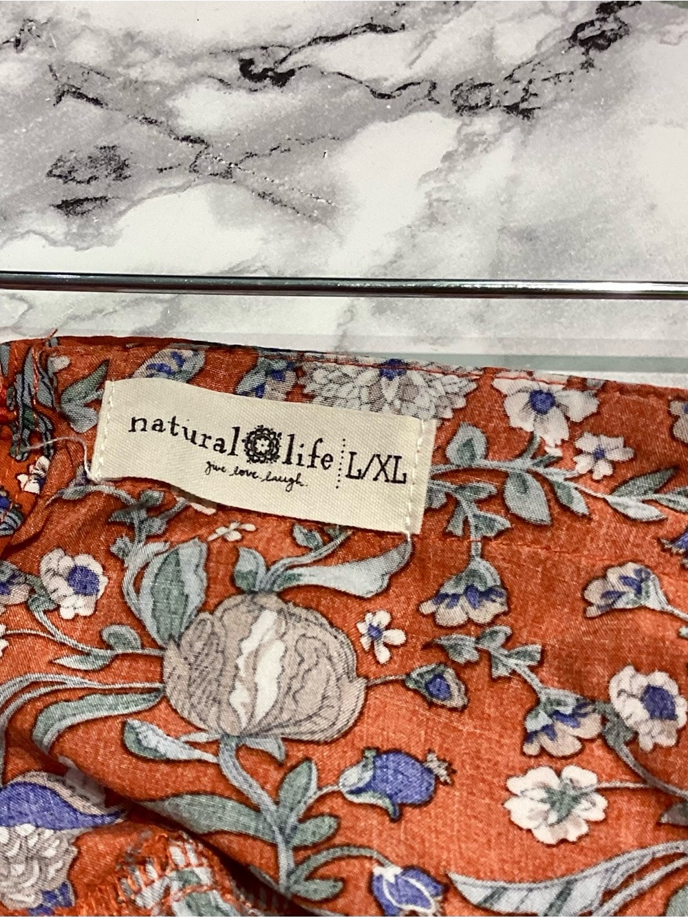 NATURAL LIFE Orange Floral Maxi Dress - Picture 3 of 3